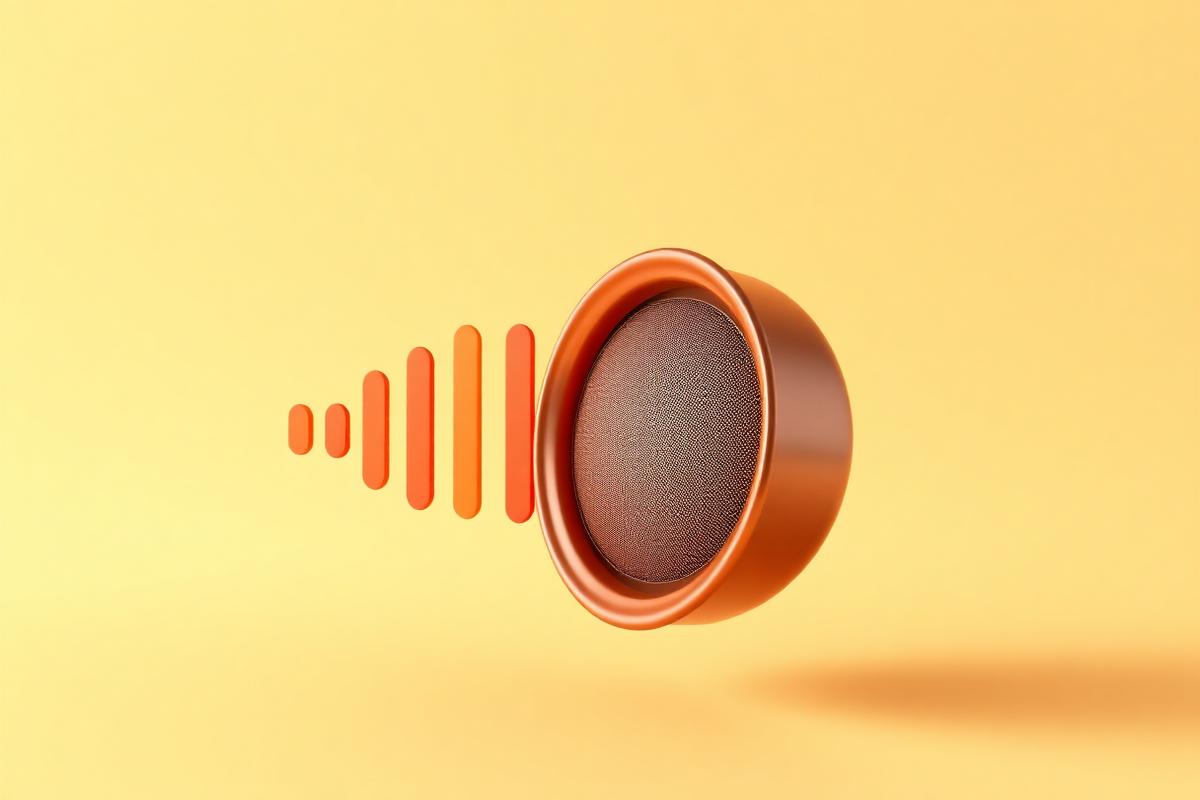 Speaker with sound waves
